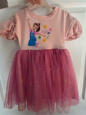 Ms Rachel Toddler Girls' Pink Tulle Skirt Casual Dress